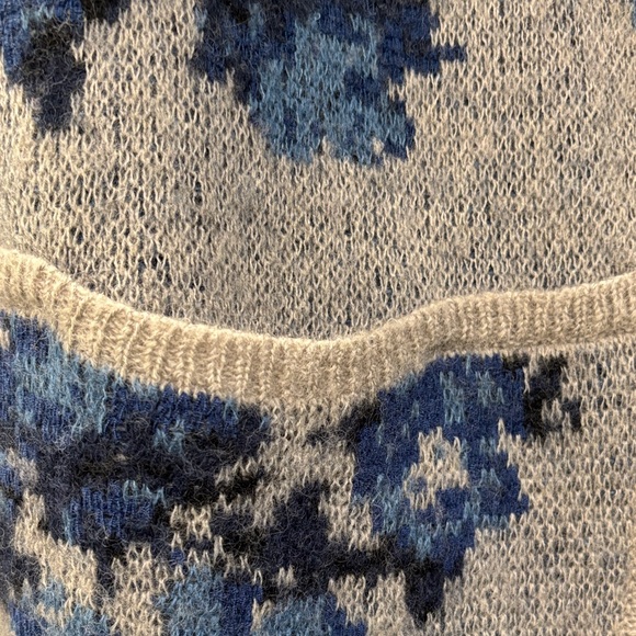 J. Jill Gray and Blue Floral Cardigan - Picture 2 of 6